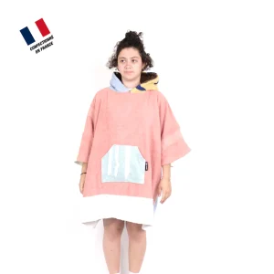 Poncho Anfibi Junior 100% Upcyclé « Coral Colors » modèle unique