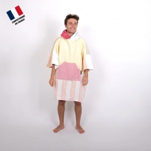Poncho Anfibi unisexe 100% Upcyclé « Pink Pocket » modèle unique