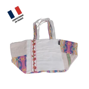 Sac de Plage Anfibi 100% Upcyclé « Flower Band » - Modèle unique