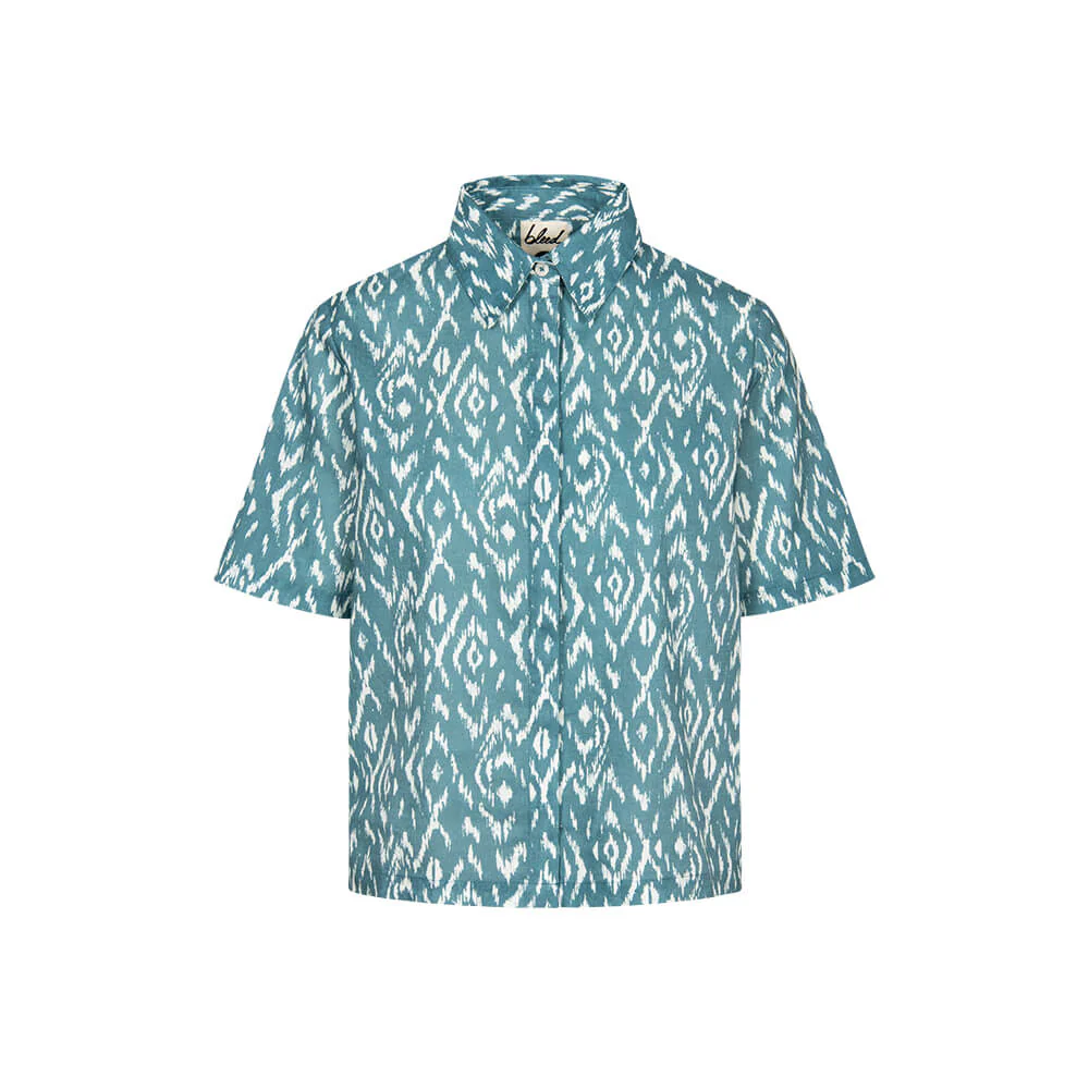 Chemise en lin bleue Femme Linen – Image 2