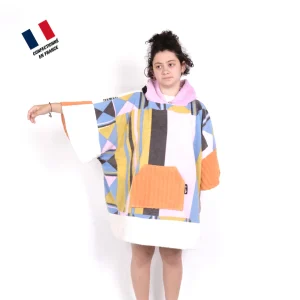 Poncho Anfibi Junior 100% Upcyclé « Aztec Vibe » modèle unique