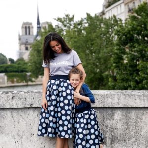 DUO Mère-Fille jupe "Piccolo made in Italy" taille 38/40 + 4, ou 8 ans au choix