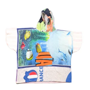 Poncho Anfibi Junior 100% Upcyclé « Ocean » - Modèle unique