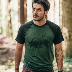 Le maillot en bois noir/vert