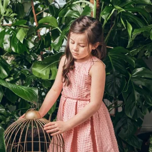 Robe Tartine et Chocolat rose nude jacquard 10 ans