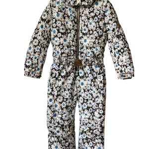 Combinaison blanche et bleue motifs ski Poivre Blanc 5 ans