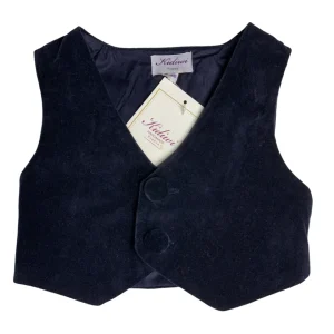 Gilet de Cérémonie Garçon velours marine KIDIWI 18 mois