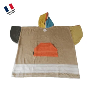 Poncho Anfibi  100% Upcyclé « Brown Style » modèle unique
