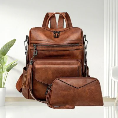 Sac à dos femme en cuir | PU Bandoulière – Image 7