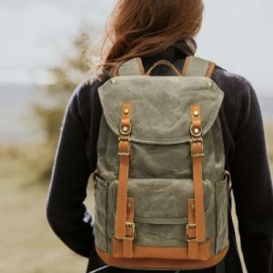 Sac à dos femme en cuir | Toile cirée