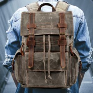 Sac à dos homme en cuir | Toile cirée