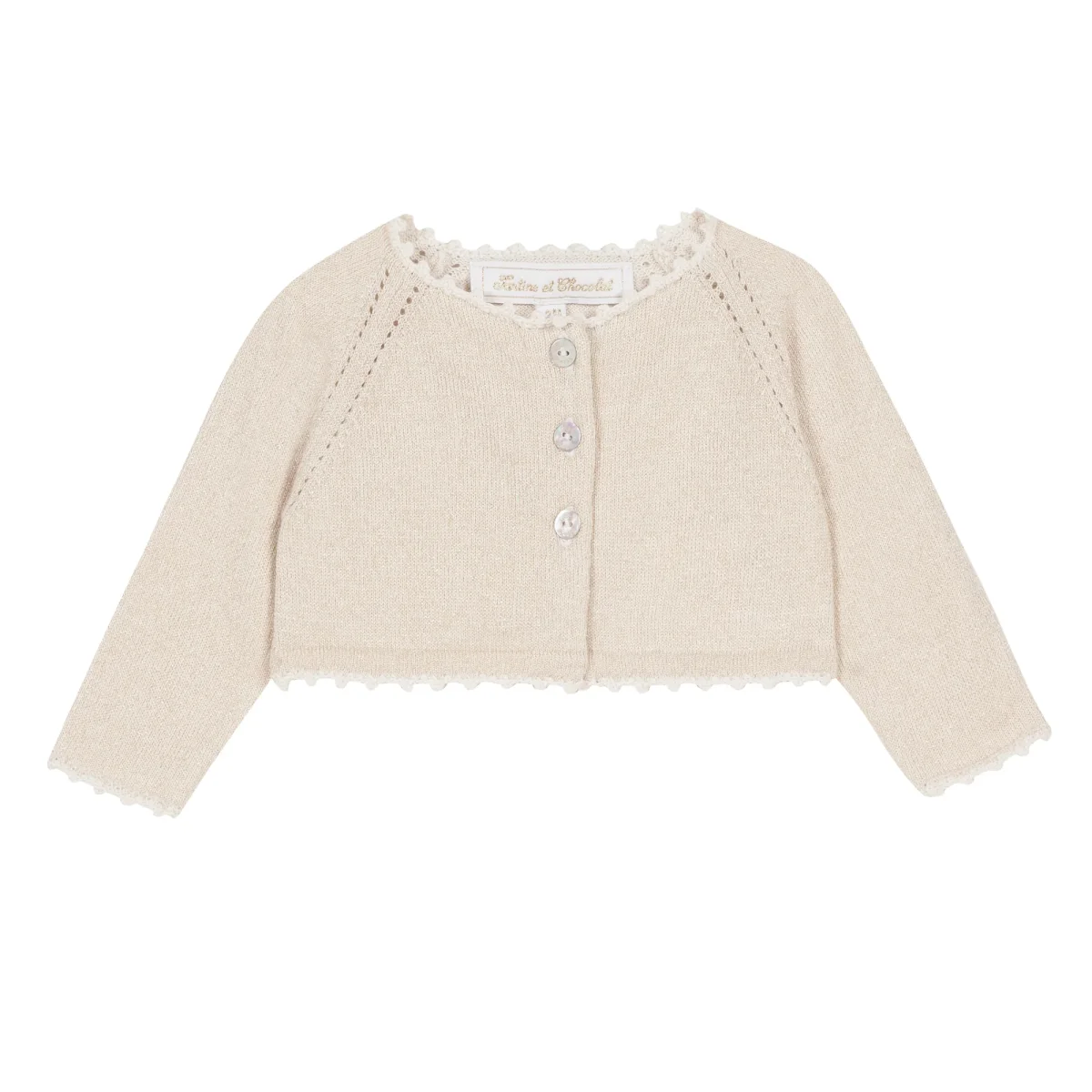 Cardigan Tartine et Chocolat doré 9M