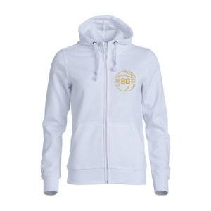 BASIC HOODY FULL ZIP Femme blanc
