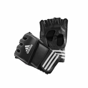 Gant Combat Libre PU  sans pouce Noir/Blanc Taille M