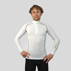 Base Layer « POINTE BLANCHE » Homme Blanc/Noir