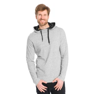 Hoodie gris en coton bio et fibres de cellulose Forest Lightweight