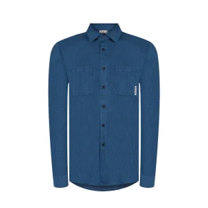 Chemise Bleue Homme coton bio et chanvre