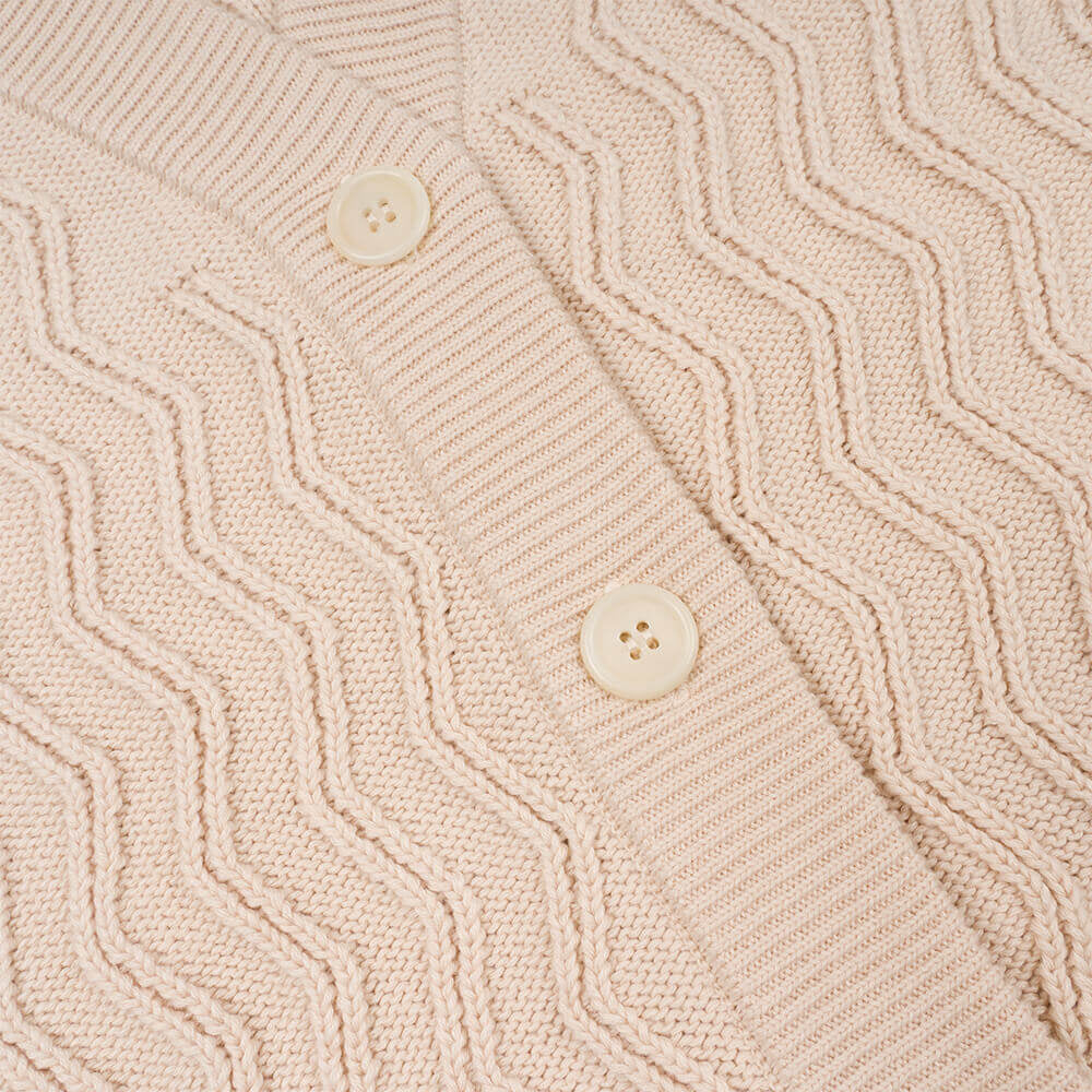 Cardigan Blanc Femme coton bio certifié GOTS – Image 3