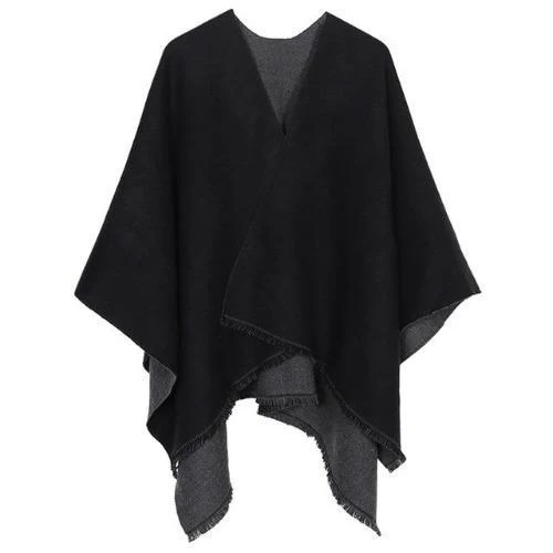 Poncho Bi-ton Femme Cachemire – Image 4