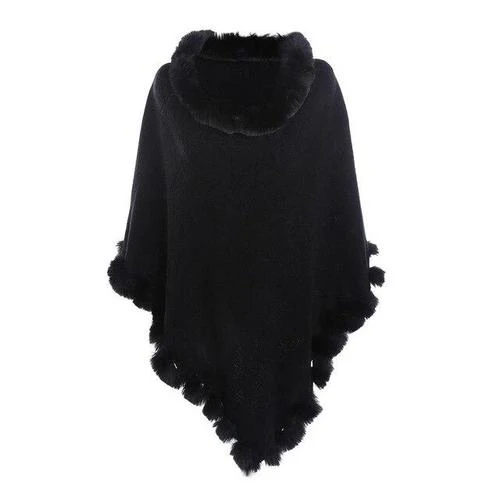 Poncho Plaid-Cachemire Femme