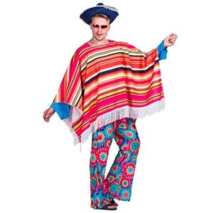 Poncho Frange-Mexicain Homme