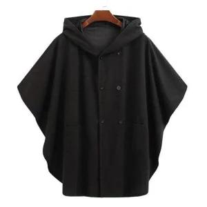 Cape poncho capuche homme