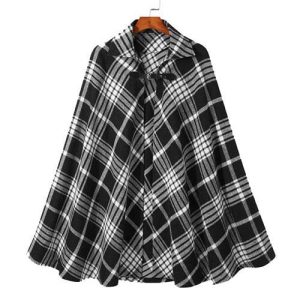 Poncho Carreaux-Hiver Homme