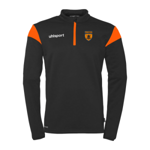 SWEAT ZIP SQUAD 27 UHLSPORT NOIR*ORANGE