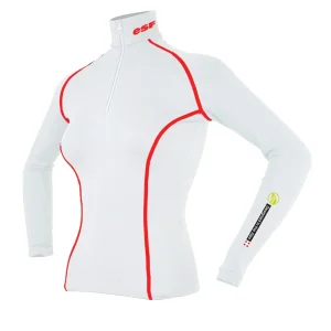 Base Layer « AIGUILLE VERTE  ESF » Femme Blanc/Rouge