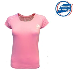 Tee-shirt « ECRIN » Femme Rose Pâle Made In France
