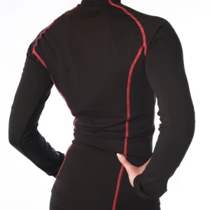 Base Layer « AIGUILLE VERTE » Femme Noir/Fushia
