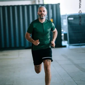 WILD ZIPTEE - Haut technique, zippé & recyclé [green forest]